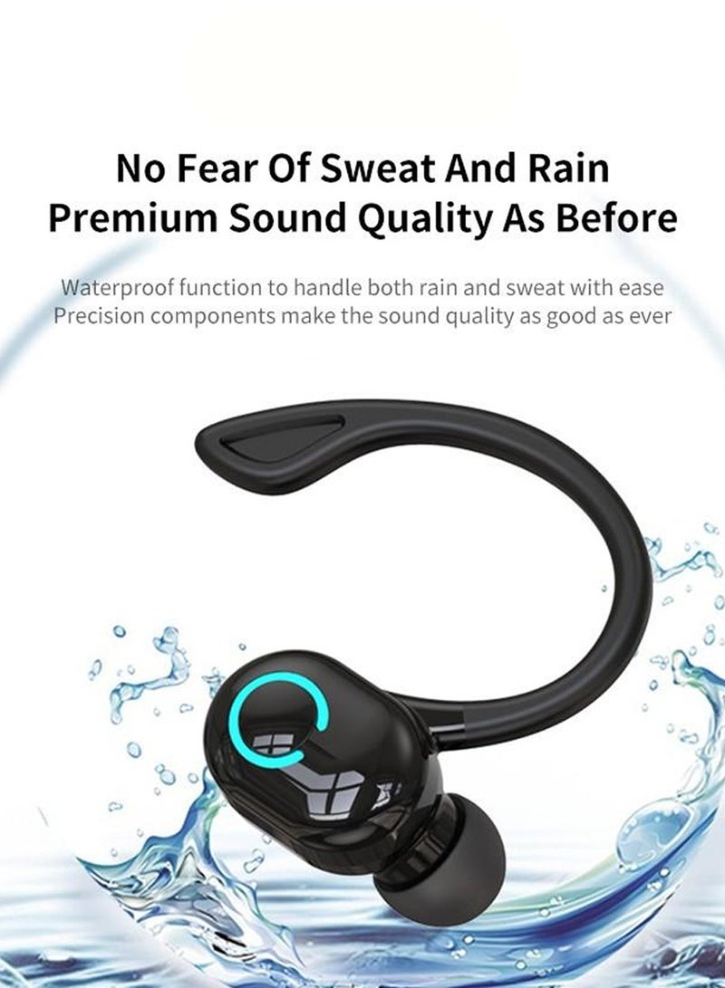 Chappeline BL17 Bluetooth Earphones Ergonomic Anti-drop Earplugs and High Definition Call Quality - Black - Image 5
